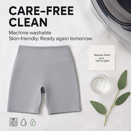 High-Waist Biker Shorts with Tummy Control for Workouts