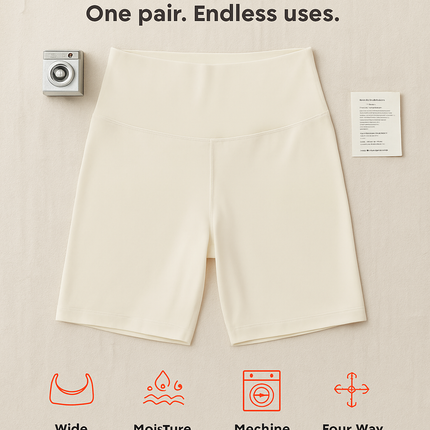 High-Waist Biker Shorts with Tummy Control for Workouts
