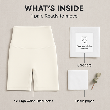 High-Waist Biker Shorts with Tummy Control for Workouts