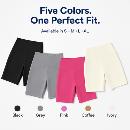 High-Waist Biker Shorts with Tummy Control for Workouts