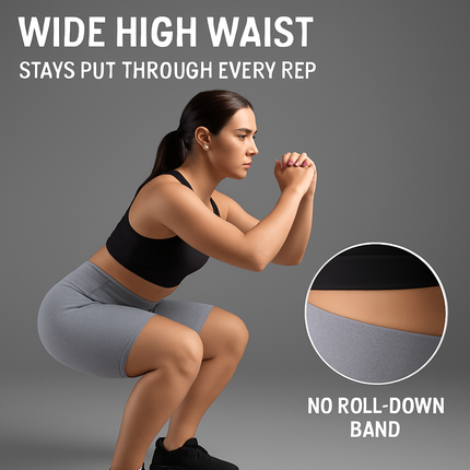 High-Waist Biker Shorts with Tummy Control for Workouts