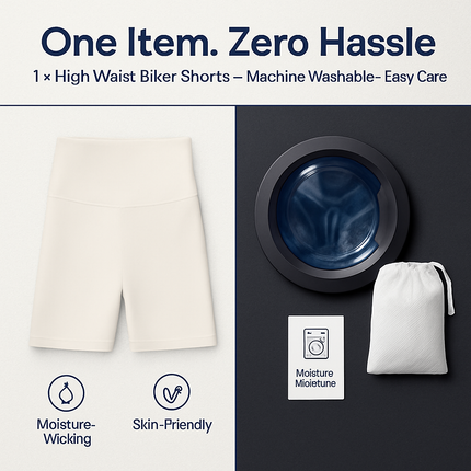 High-Waist Biker Shorts with Tummy Control for Workouts