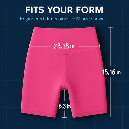 High-Waist Biker Shorts with Tummy Control for Workouts