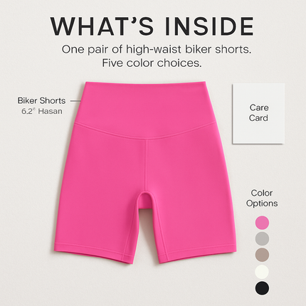 High-Waist Biker Shorts with Tummy Control for Workouts