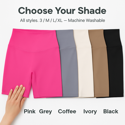 High-Waist Biker Shorts with Tummy Control for Workouts