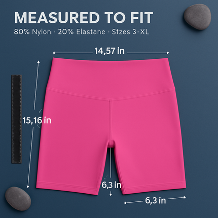 High-Waist Biker Shorts with Tummy Control for Workouts