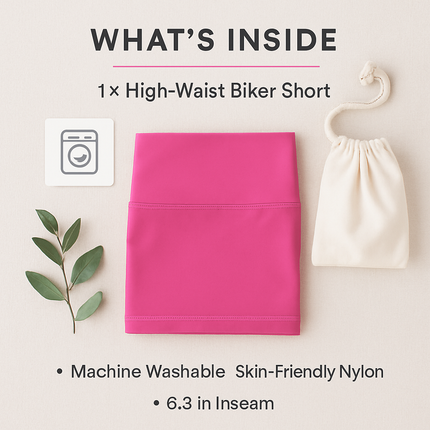 High-Waist Biker Shorts with Tummy Control for Workouts