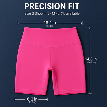 High-Waist Biker Shorts with Tummy Control for Workouts