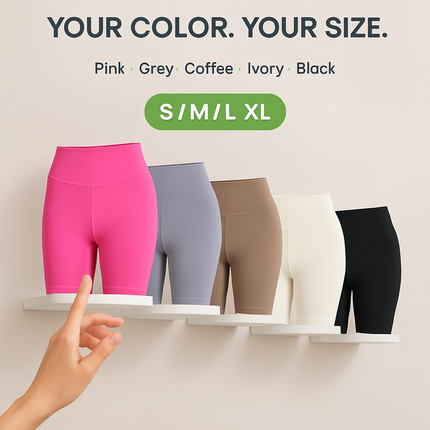 High-Waist Biker Shorts with Tummy Control for Workouts