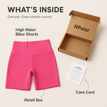 High-Waist Biker Shorts with Tummy Control for Workouts