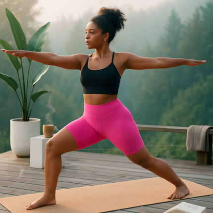 High-Waist Biker Shorts with Tummy Control for Workouts