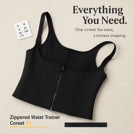 Zippered Waist Trainer Corset for Women Slimming - Support