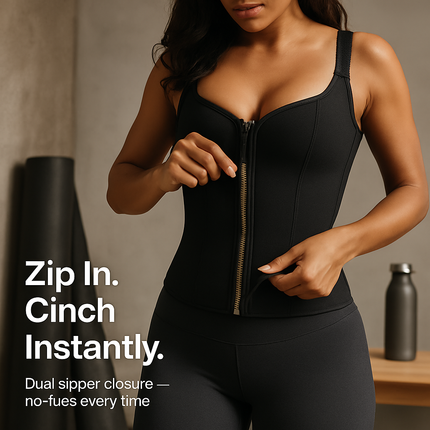Zippered Waist Trainer Corset for Women Slimming - Support