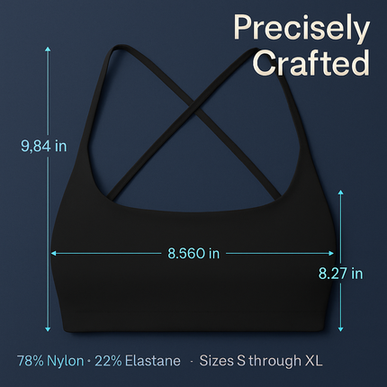 Cross Back Padded Sports Bra with Removable Pads