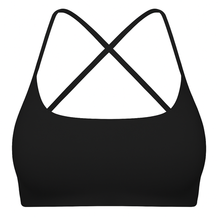 Cross Back Padded Sports Bra with Removable Pads