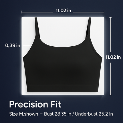 Women Sport Bras with Removable Pads, Low-Impact Square Neck