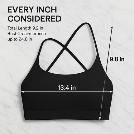 Cross Back Padded Sports Bra with Removable Pads