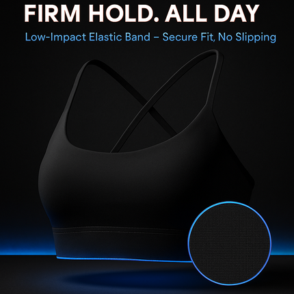 Cross Back Padded Sports Bra with Removable Pads