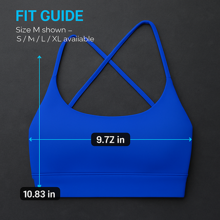 Cross Back Padded Sports Bra with Removable Pads