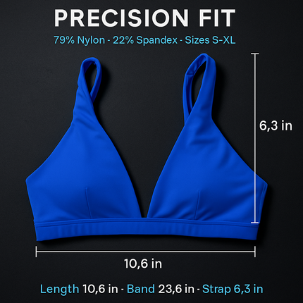Women Deep V-Neck Sports Bra for Gym - Low-Impact Comfort