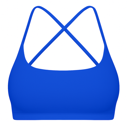 Cross Back Padded Sports Bra with Removable Pads