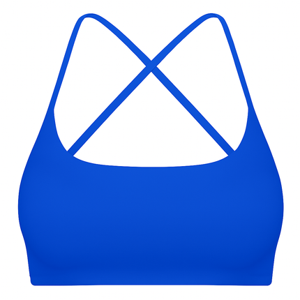 Cross Back Padded Sports Bra with Removable Pads