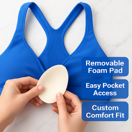 Women Deep V-Neck Sports Bra for Gym - Low-Impact Comfort