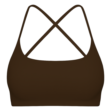 Cross Back Padded Sports Bra with Removable Pads