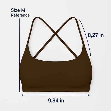 Cross Back Padded Sports Bra with Removable Pads