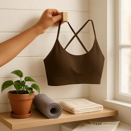 Cross Back Padded Sports Bra with Removable Pads