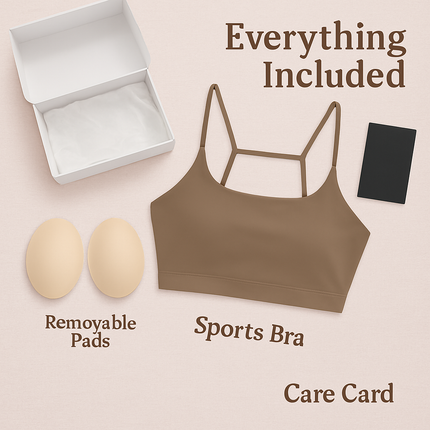 Women Sport Bras with Removable Pads, Low-Impact Square Neck