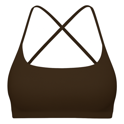 Cross Back Padded Sports Bra with Removable Pads