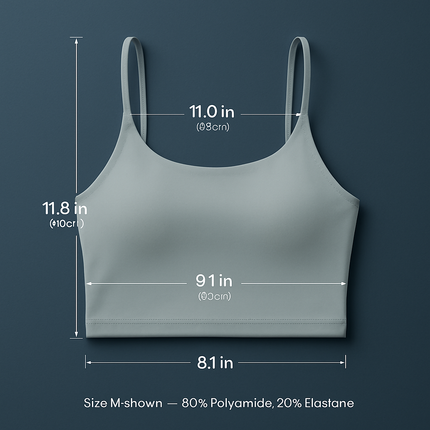 Women Sport Bras with Removable Pads, Low-Impact Square Neck