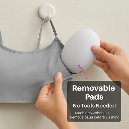 Women Sport Bras with Removable Pads, Low-Impact Square Neck