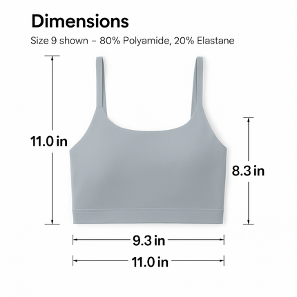 Women Sport Bras with Removable Pads, Low-Impact Square Neck
