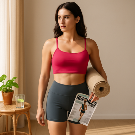 Women Sport Bras with Removable Pads, Low-Impact Square Neck