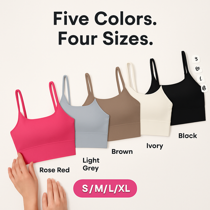 Women Sport Bras with Removable Pads, Low-Impact Square Neck