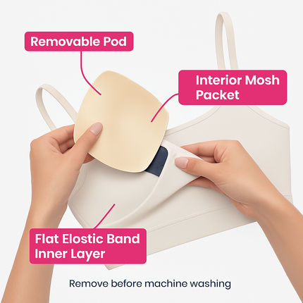 Women Sport Bras with Removable Pads, Low-Impact Square Neck