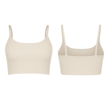 Women Sport Bras with Removable Pads, Low-Impact Square Neck