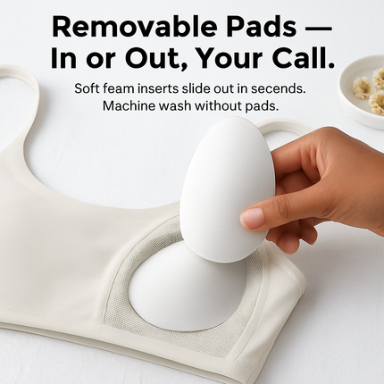 Women Sport Bras with Removable Pads, Low-Impact Square Neck