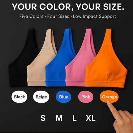 Women Deep V-Neck Sports Bra for Gym - Low-Impact Comfort