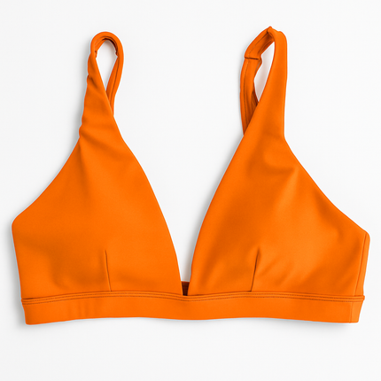 Women Deep V-Neck Sports Bra for Gym - Low-Impact Comfort