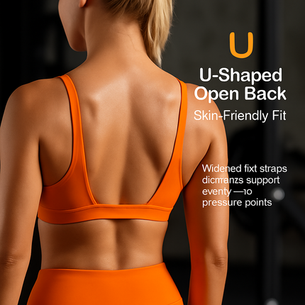 Women Deep V-Neck Sports Bra for Gym - Low-Impact Comfort