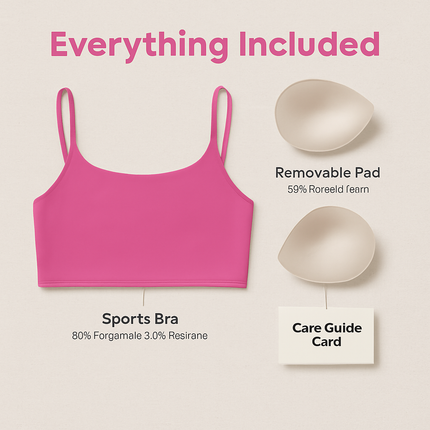 Women Sport Bras with Removable Pads, Low-Impact Square Neck