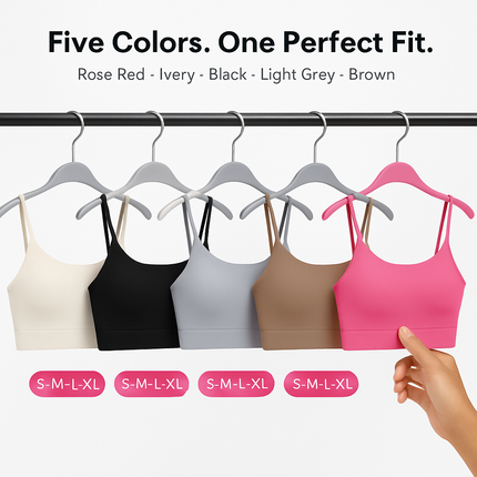 Women Sport Bras with Removable Pads, Low-Impact Square Neck