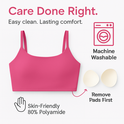 Women Sport Bras with Removable Pads, Low-Impact Square Neck