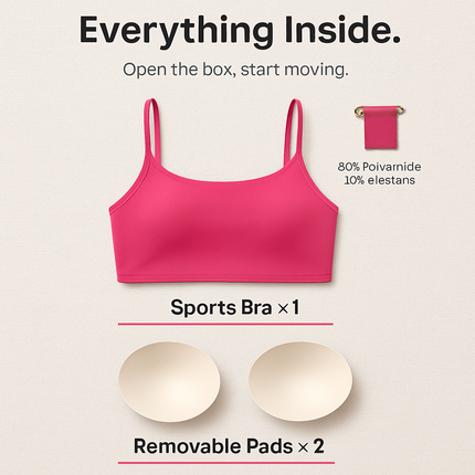 Women Sport Bras with Removable Pads, Low-Impact Square Neck