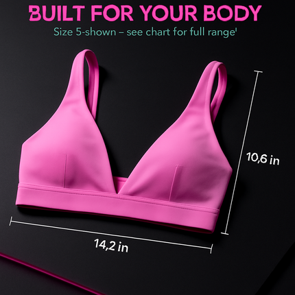 Women Deep V-Neck Sports Bra for Gym - Low-Impact Comfort