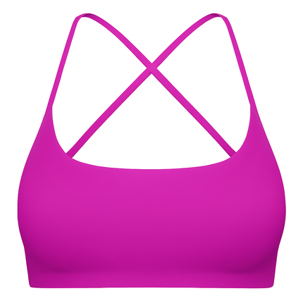 Cross Back Padded Sports Bra with Removable Pads
