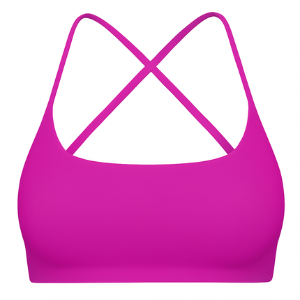 Cross Back Padded Sports Bra with Removable Pads